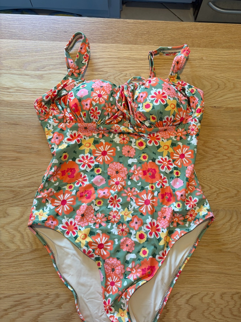 Berlook one piece floral swimsuit- large
